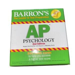 Barron's AP Psychology Flash Cards, 2nd Edition McEntarffer, Robert, Weseley, A